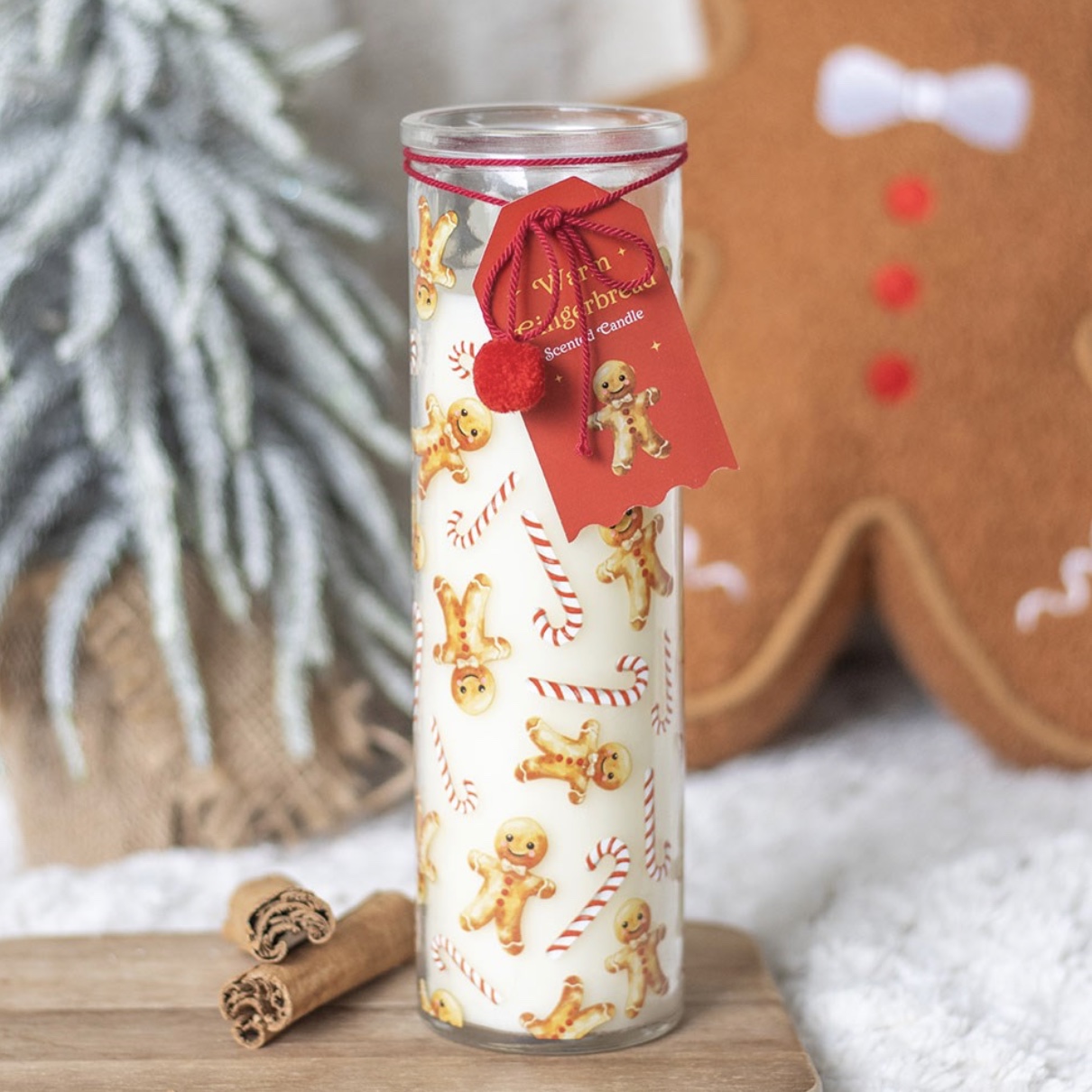 Gingerbread Tube Candle