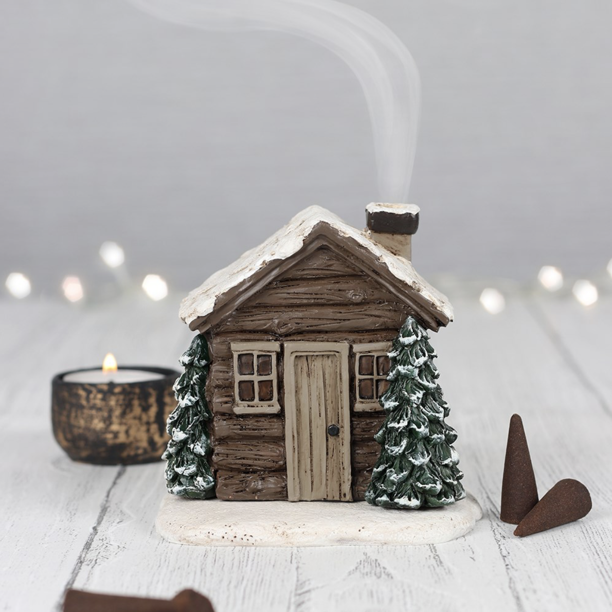 Log Cabin Incense Cone Burner
