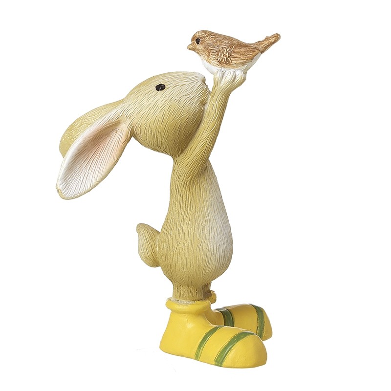 Rabbit Holding Bird Ornament