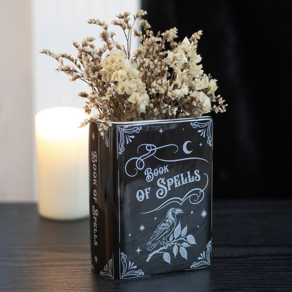 Book Of Spells Shaped Vase