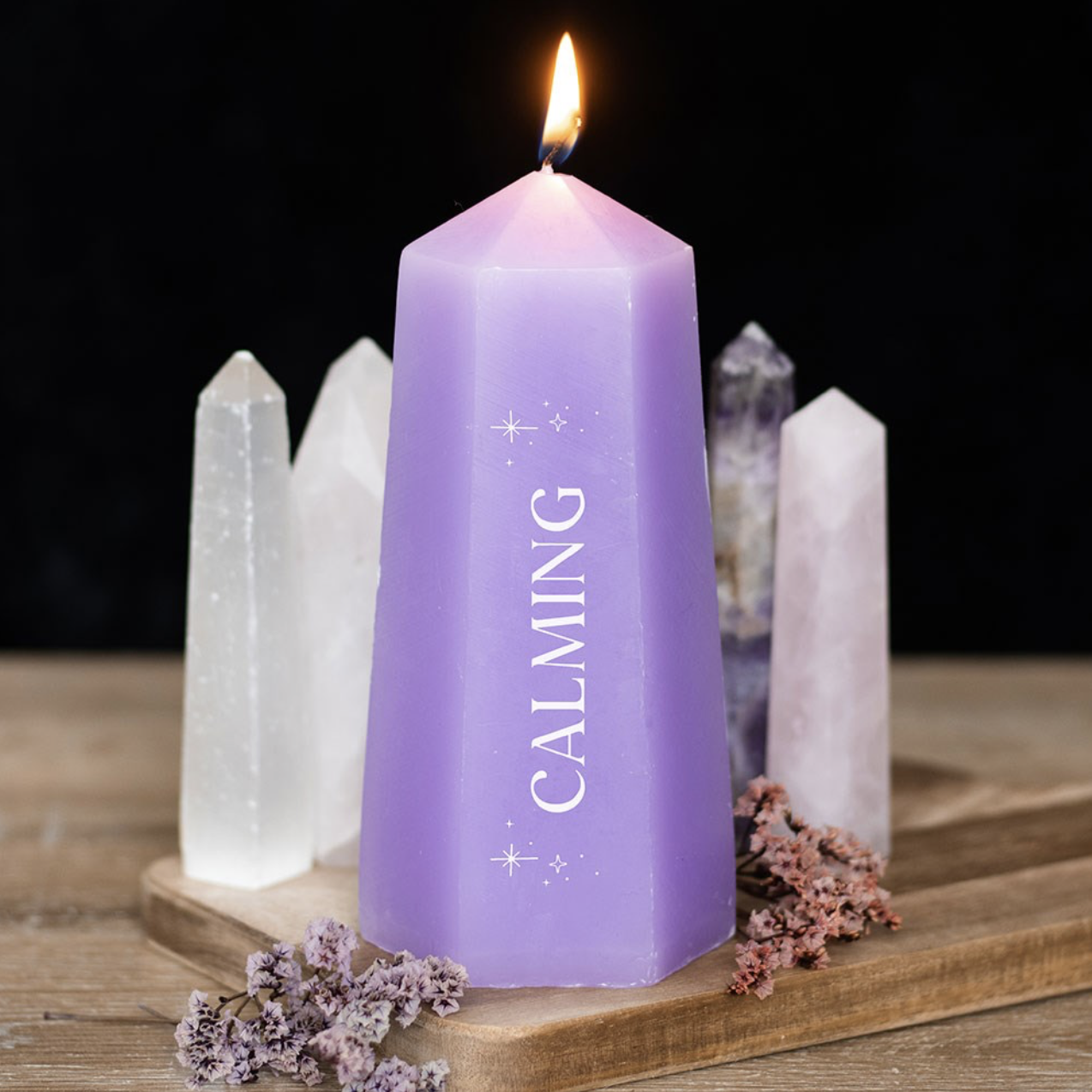 Amethyst Crystal Candle