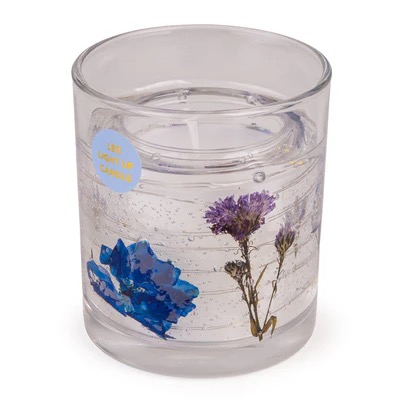 LED Blue Flower Candle - Image 2