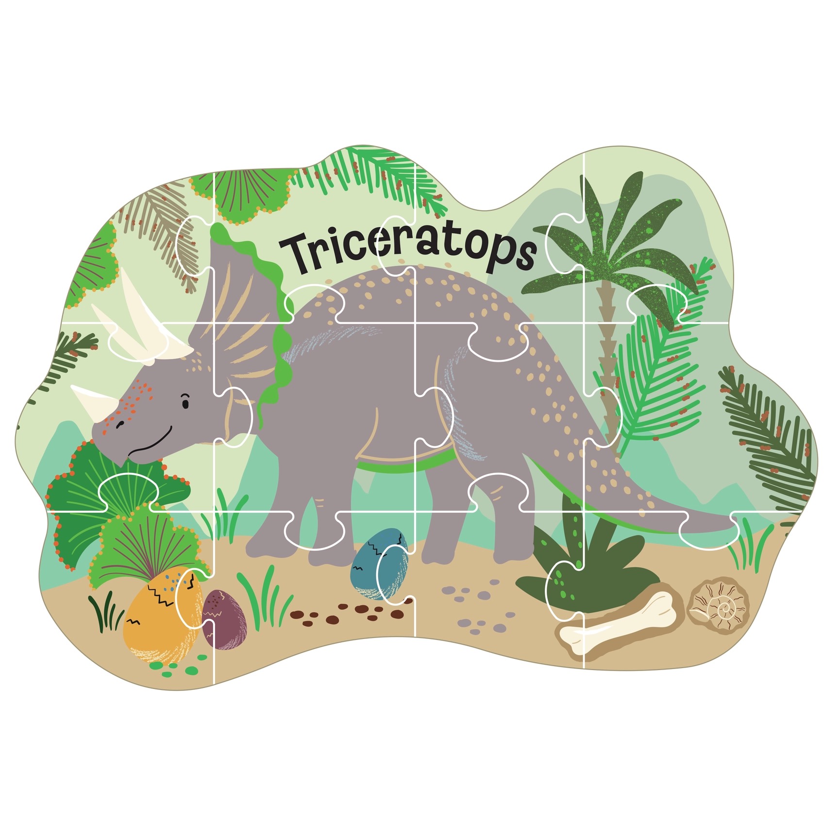 12pc Dino Puzzle - Image 3