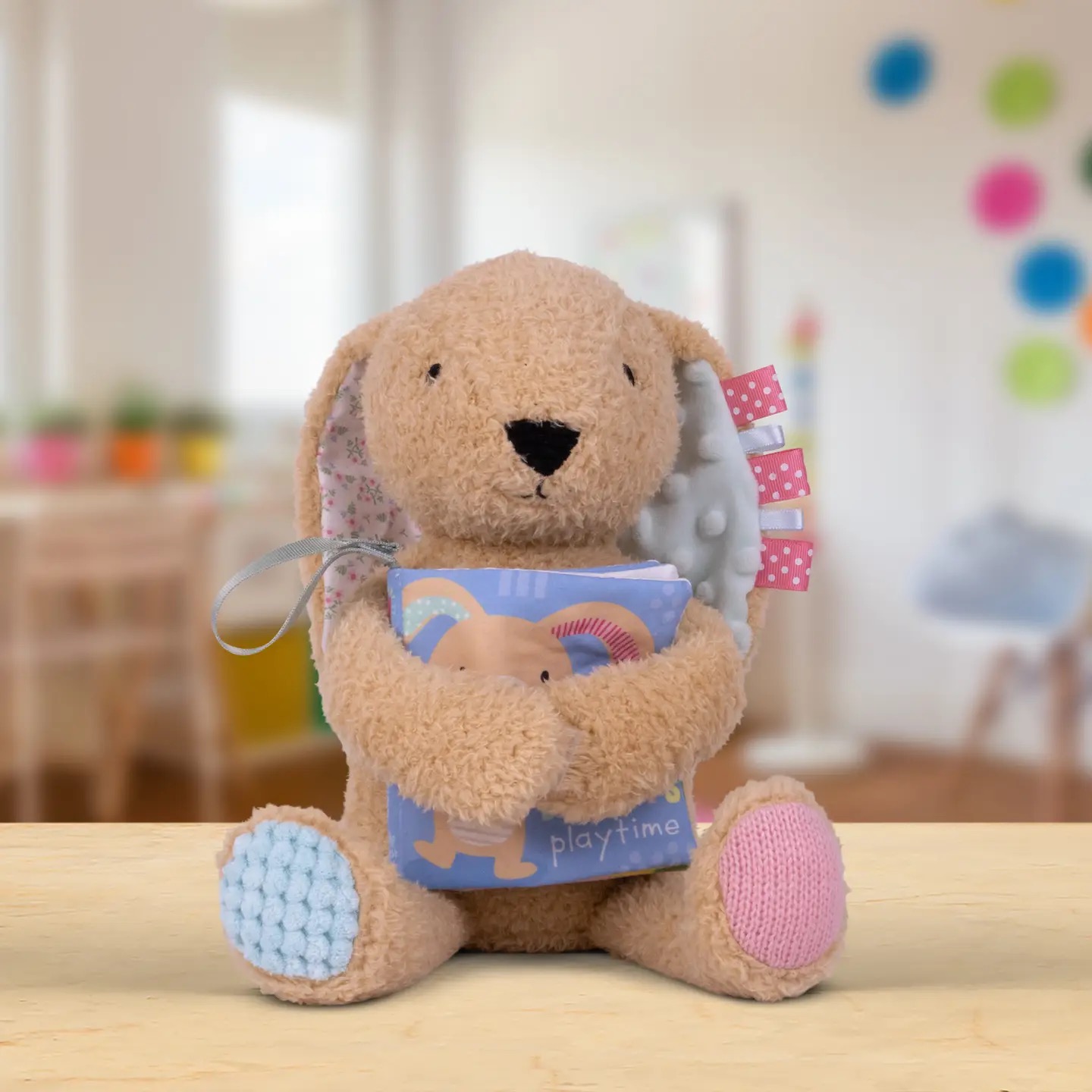 Plush Rabbit With Book