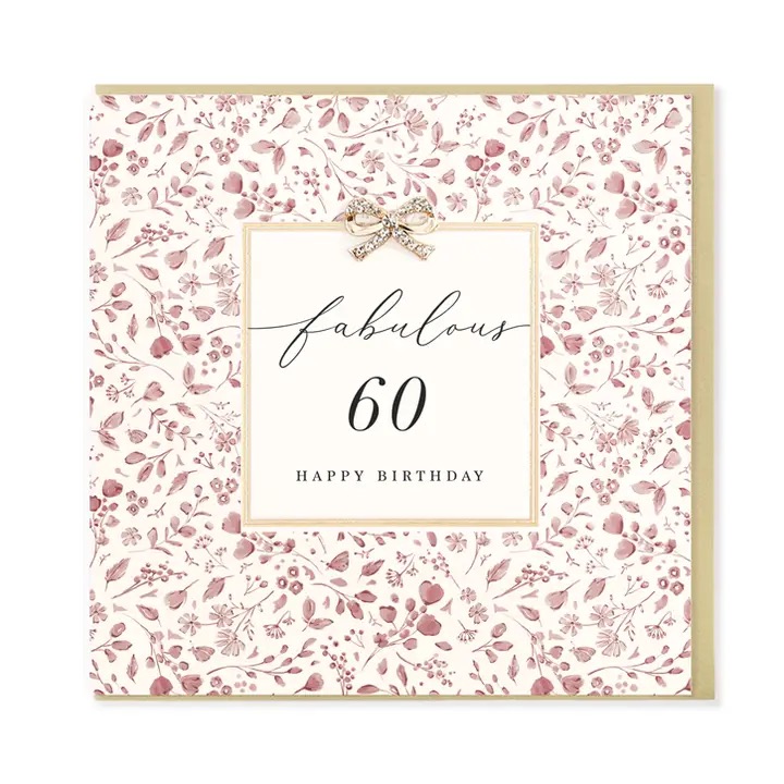 60th Happy Birthday Card