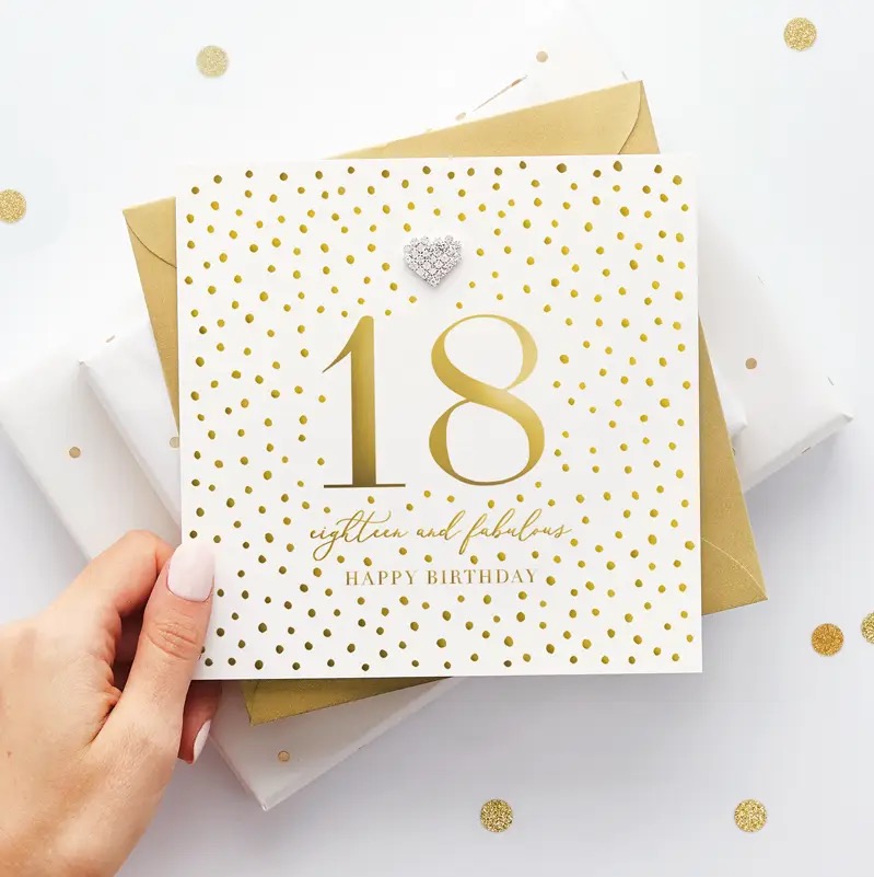 18th Happy Birthday Card