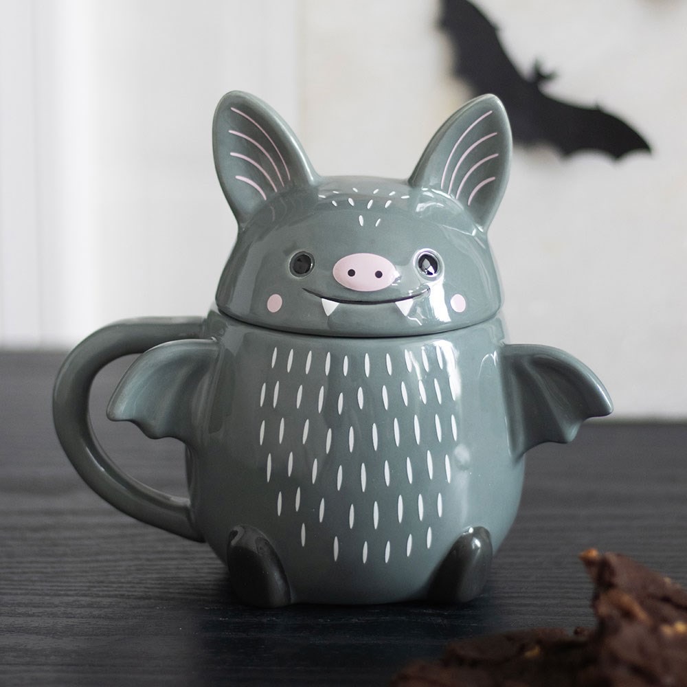 Bat Lidded Mug